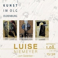 Zum Gedenken an die Künstlerin Luise Niemeyer wurde am 01.08.2018 die Kunstausstellung im Oberlandesgericht Oldenburg eröffnet (Schmuckgrafik)